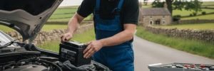 Mobile car battery replacement in Bradford by a mobile auto electrician.